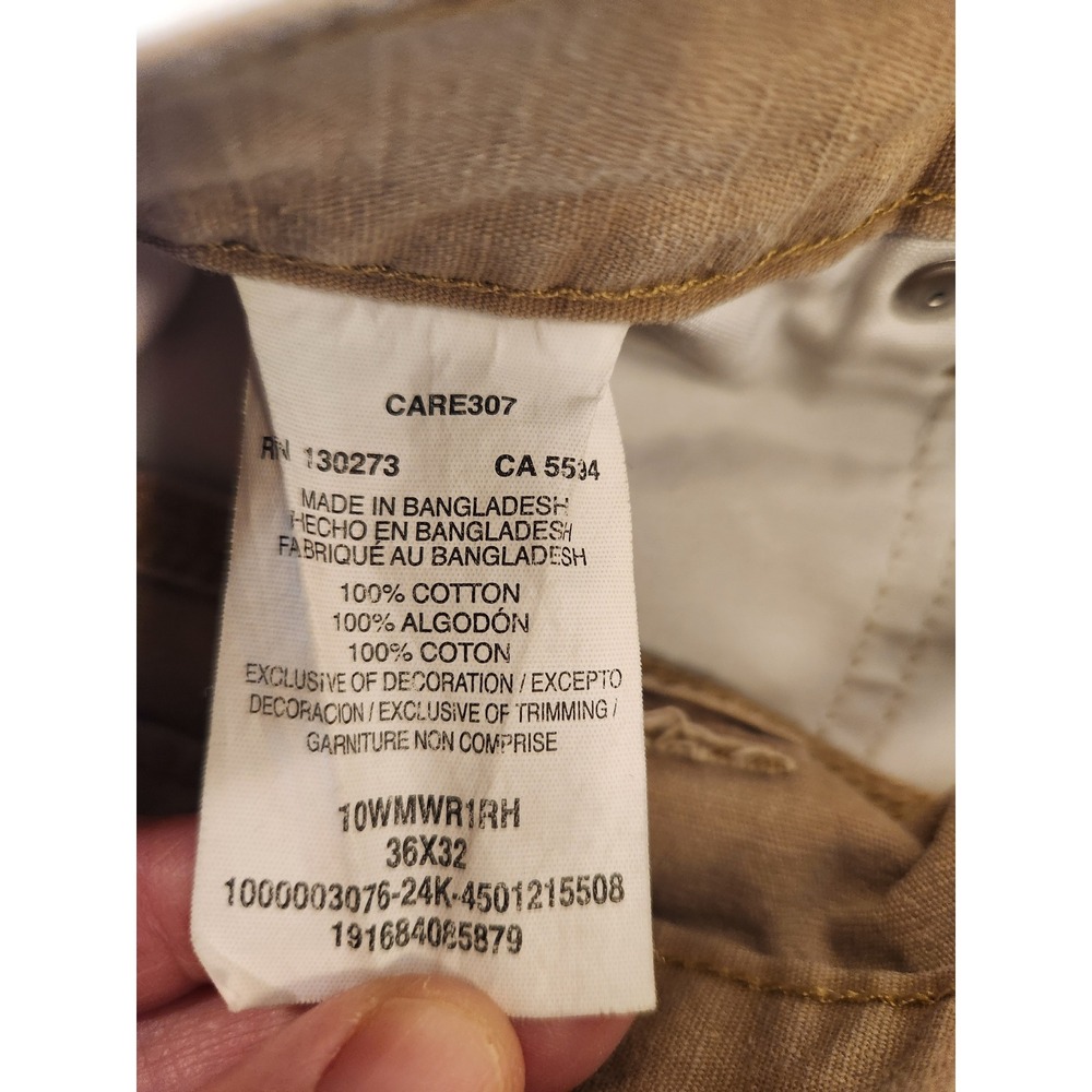 Wrangler Workwear Mens Cargo Canvas Pants Tan Ripstop Reinforced Knee 36x32 - Picture 14 of 15
